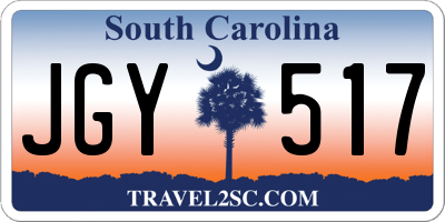 SC license plate JGY517