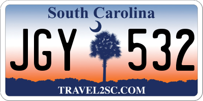 SC license plate JGY532