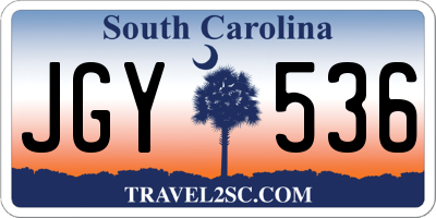 SC license plate JGY536