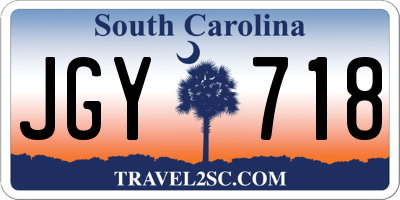 SC license plate JGY718