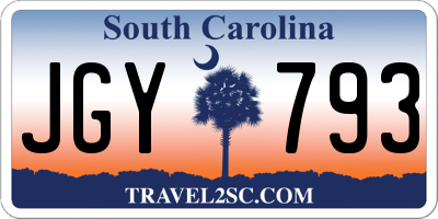 SC license plate JGY793