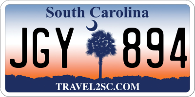 SC license plate JGY894