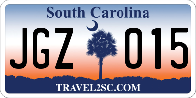 SC license plate JGZ015