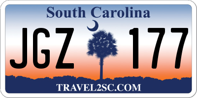 SC license plate JGZ177