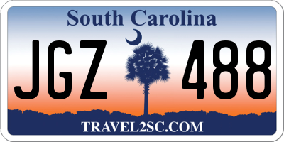 SC license plate JGZ488
