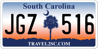 SC license plate JGZ516