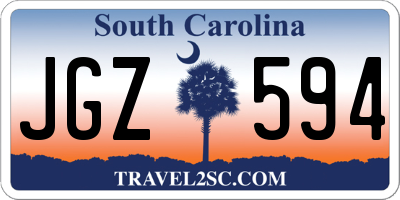SC license plate JGZ594