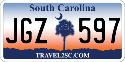 SC license plate JGZ597