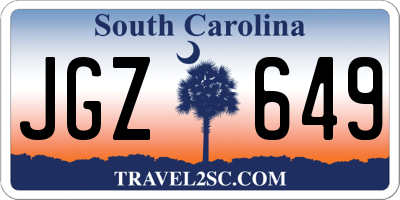 SC license plate JGZ649