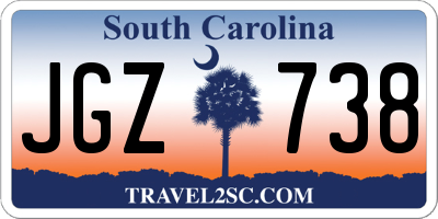 SC license plate JGZ738