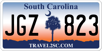 SC license plate JGZ823