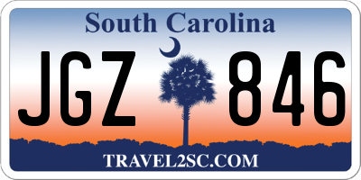 SC license plate JGZ846
