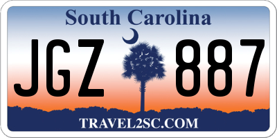 SC license plate JGZ887