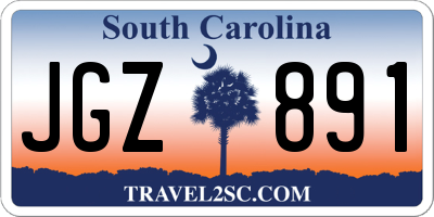 SC license plate JGZ891