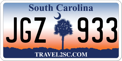 SC license plate JGZ933