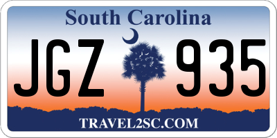 SC license plate JGZ935
