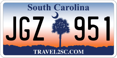 SC license plate JGZ951