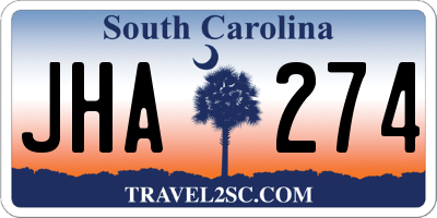 SC license plate JHA274