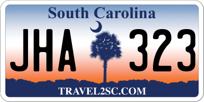 SC license plate JHA323