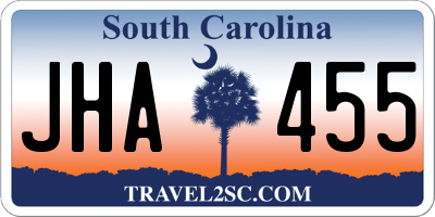 SC license plate JHA455