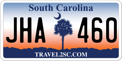 SC license plate JHA460