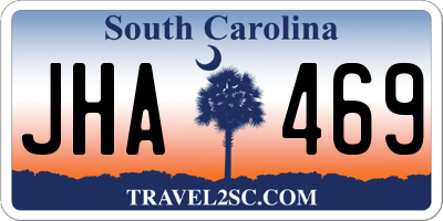 SC license plate JHA469