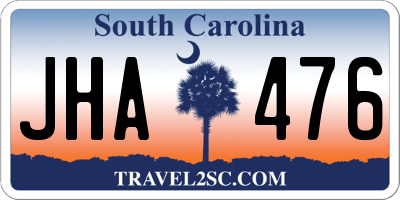 SC license plate JHA476