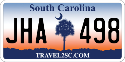 SC license plate JHA498