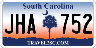 SC license plate JHA752