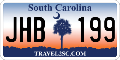 SC license plate JHB199