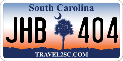 SC license plate JHB404