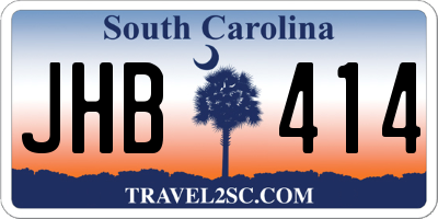 SC license plate JHB414
