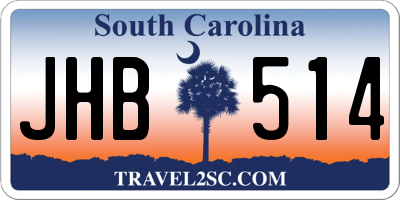 SC license plate JHB514
