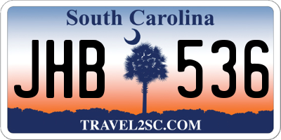 SC license plate JHB536
