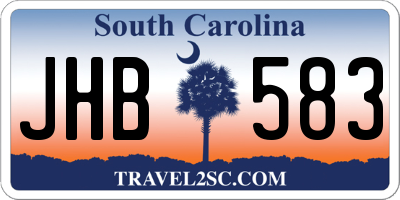 SC license plate JHB583