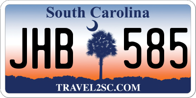 SC license plate JHB585