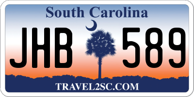 SC license plate JHB589