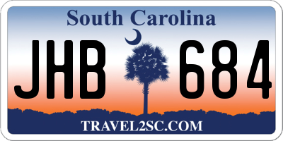 SC license plate JHB684