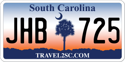 SC license plate JHB725