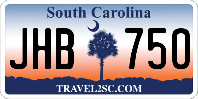 SC license plate JHB750