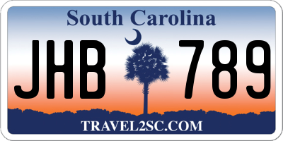SC license plate JHB789
