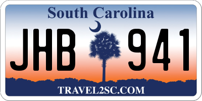 SC license plate JHB941