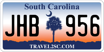 SC license plate JHB956