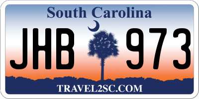 SC license plate JHB973