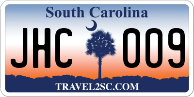 SC license plate JHC009