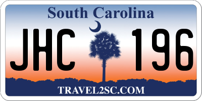 SC license plate JHC196
