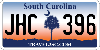 SC license plate JHC396