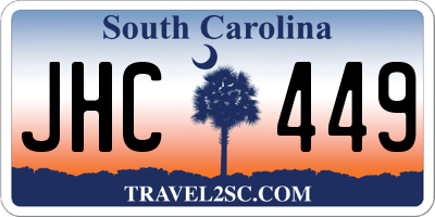 SC license plate JHC449