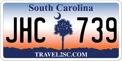 SC license plate JHC739