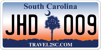 SC license plate JHD009